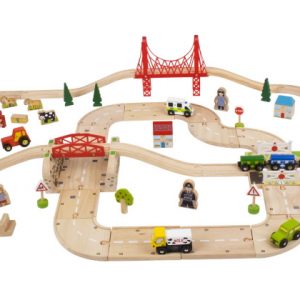 rural road and railway set